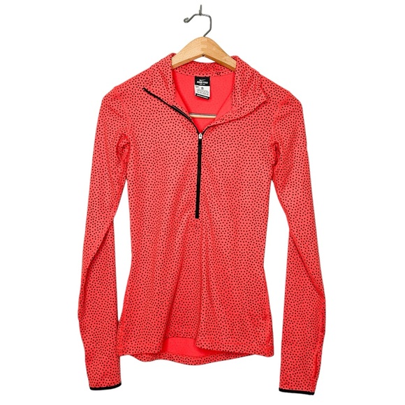 Nike Tops - Nike Pro Dri Fit Womens Red Polka Dot Athletic Workout Pullover Sweatshirt‎ XS